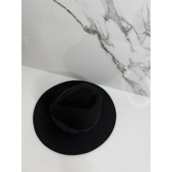 Cabela Vintage Black Fedora Hat Unisex Adults Size M Solid Wool Felt - Picture 3 of 6